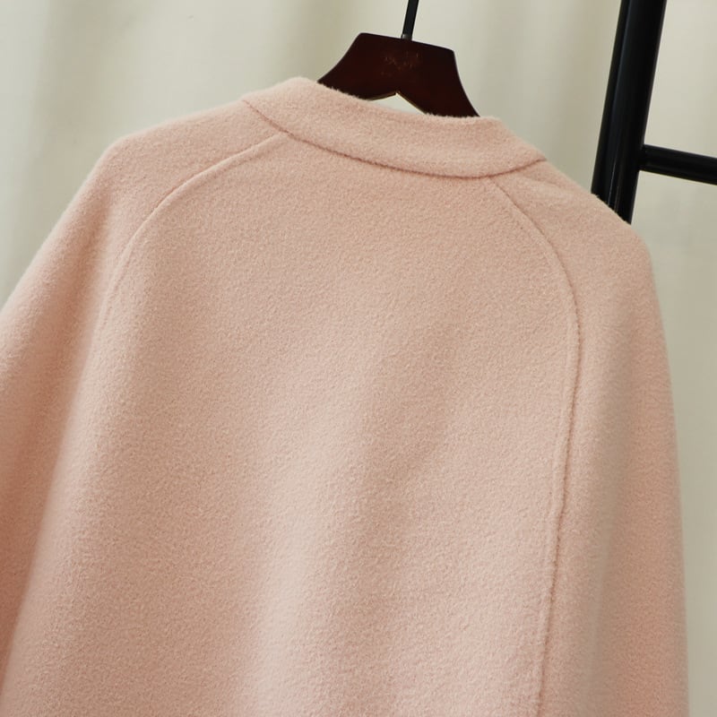 【outer】ファー付きケープコート　M28076