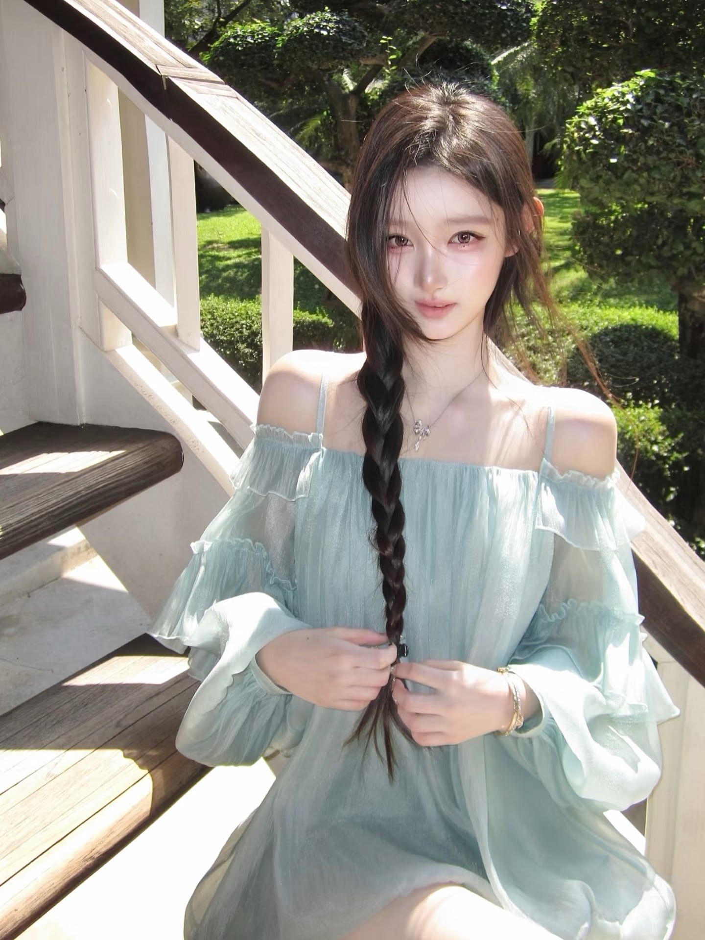 【dress】パフスリーブバルーンミニワンピース　N3581