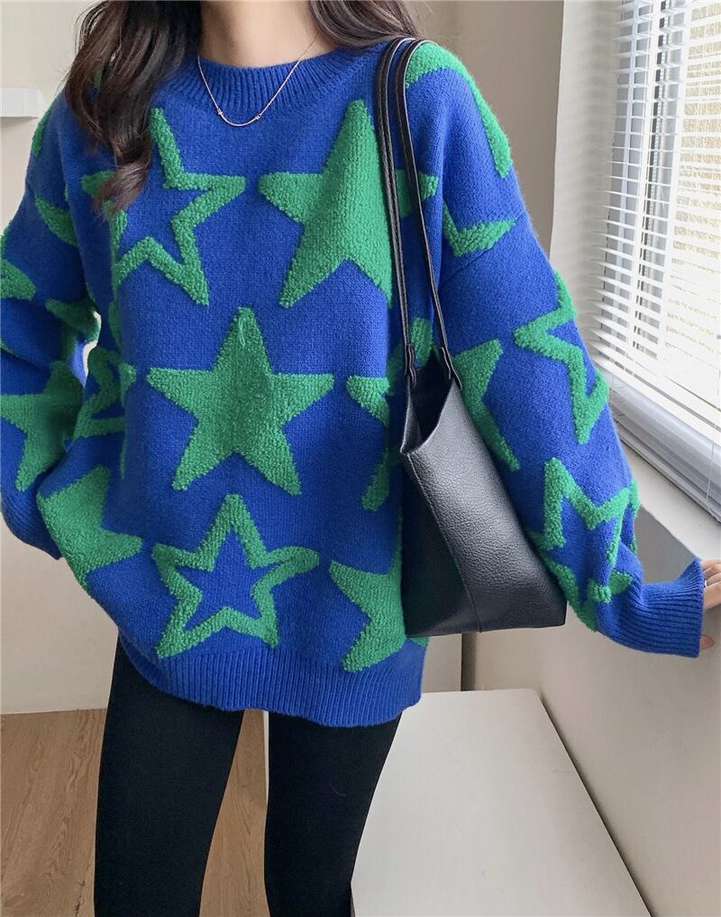 【tops】クルーネックニットセーター　M18395