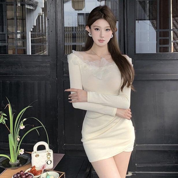 【dress】立体フラワーワンピース　M27447