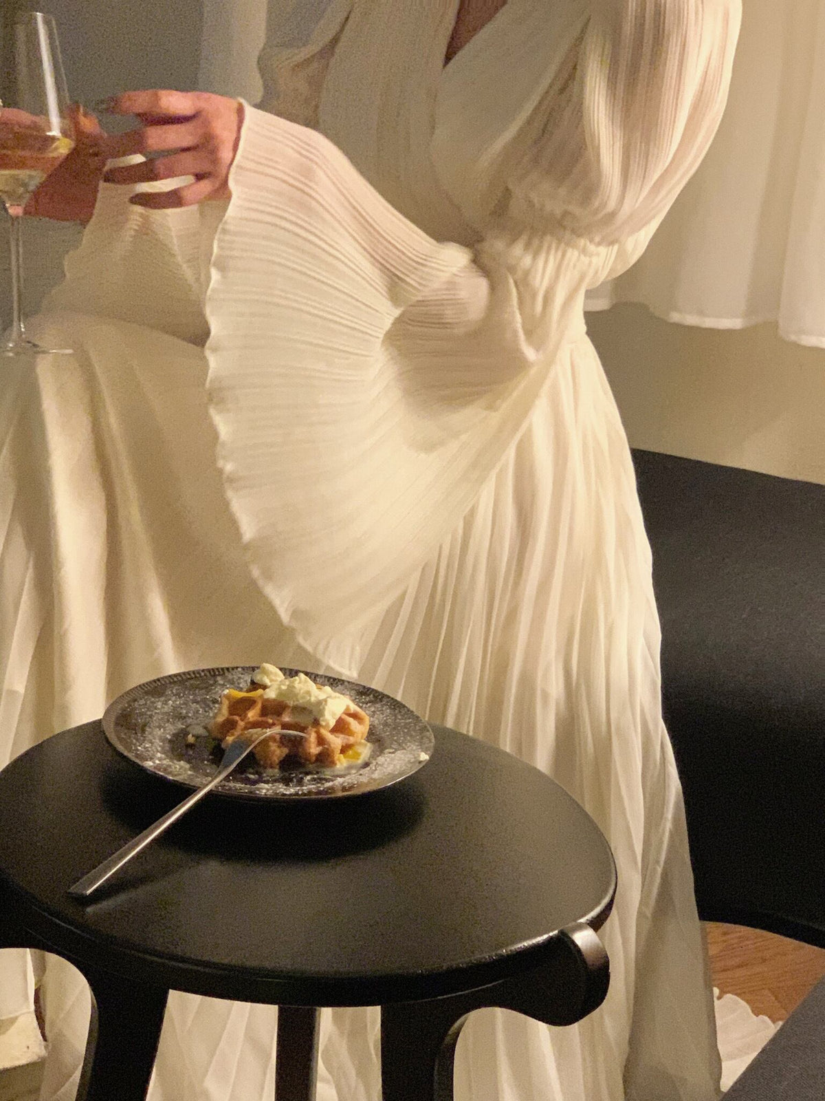 【dress】ベルスリーブプリーツワンピース　N3250