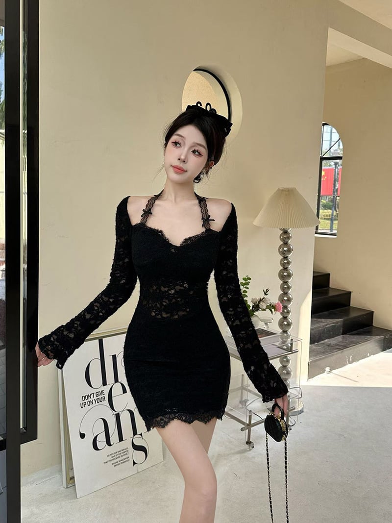 【dress】カットワークレースワンピース　M28311