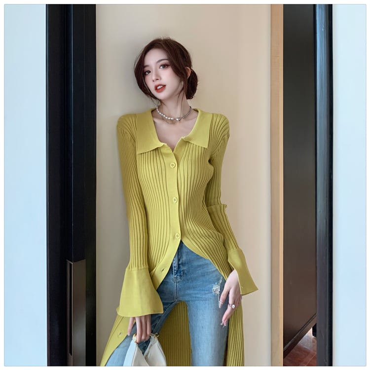 【dress】ボタンデザインニットワンピース　M28240