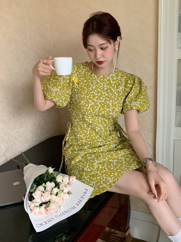 【dress】花柄ワンピース　M24870