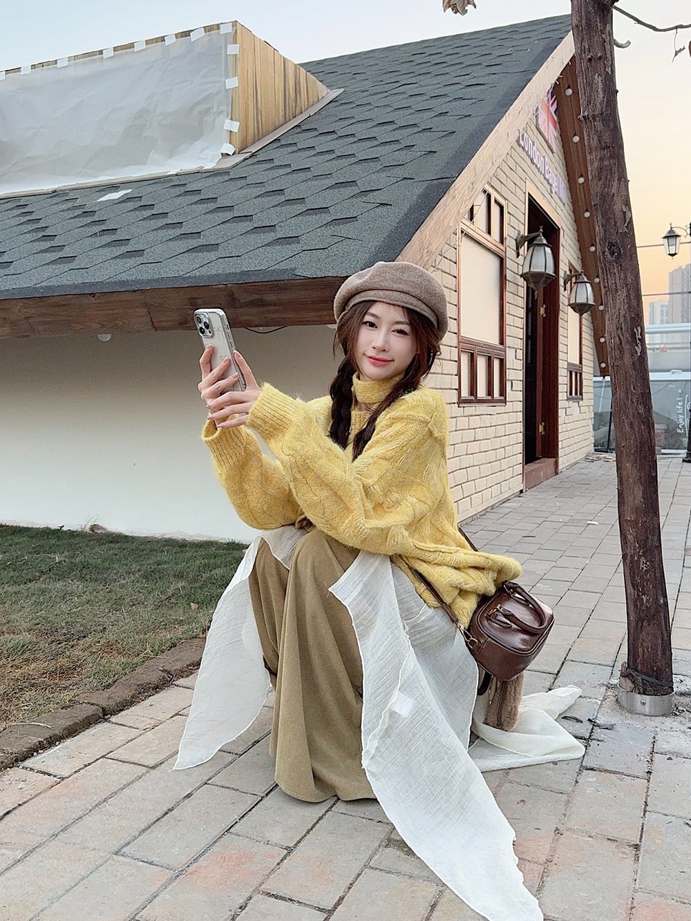【tops】不規則 イレギュラーニットセーター　M29448
