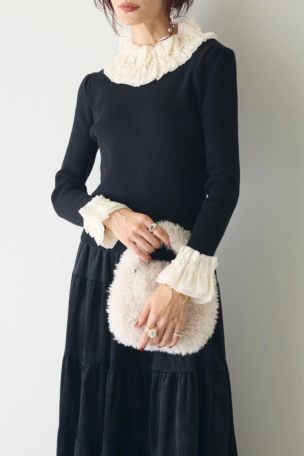 【tops】ドッキングニットトップス　M28689