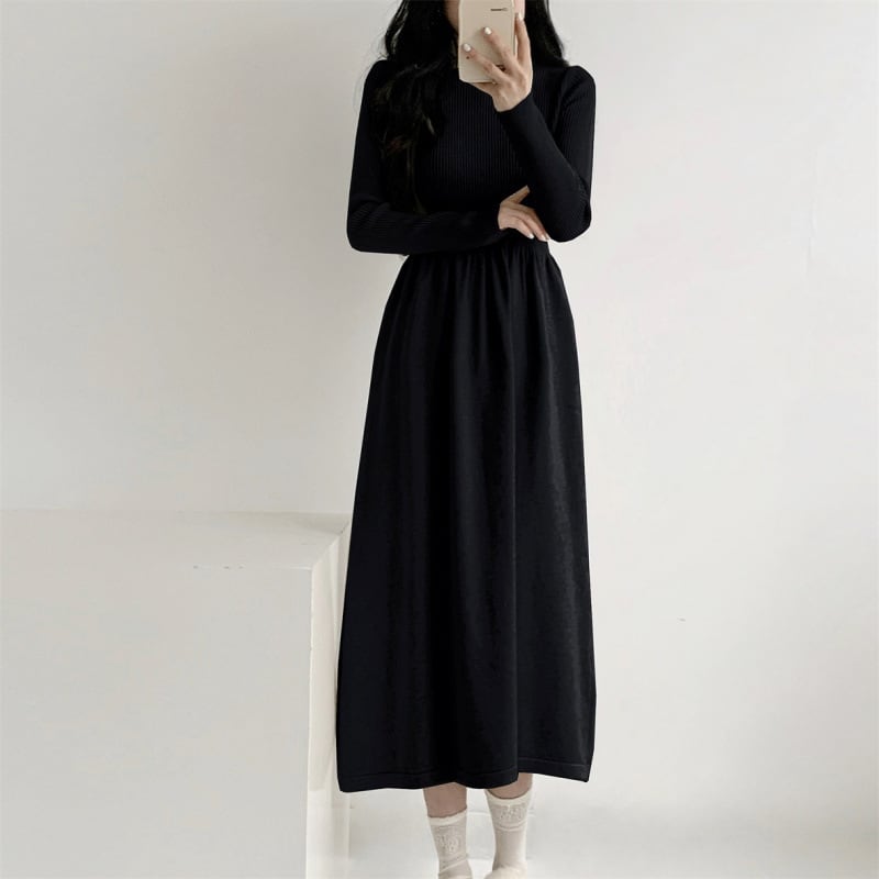 【dress】ハイネックニットワンピース　M28030