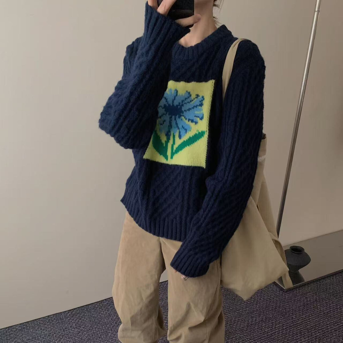 【tops】ジャカードニットセーター　M27281