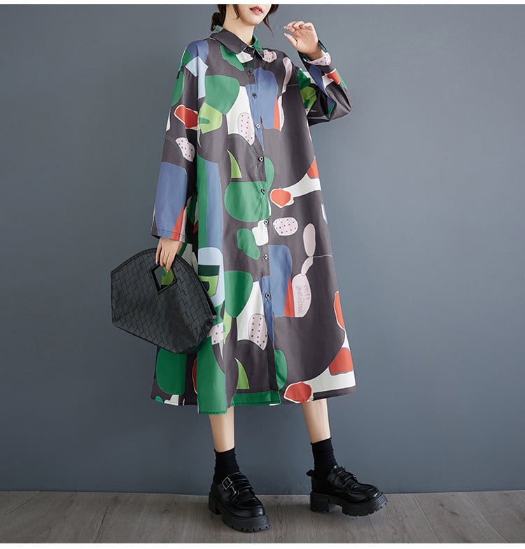 【dress】プリントカジュアルワンピース　M29404