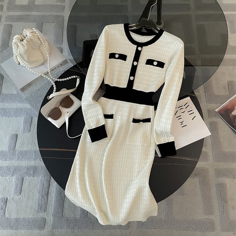 【dress】ニットワンピース　M25355