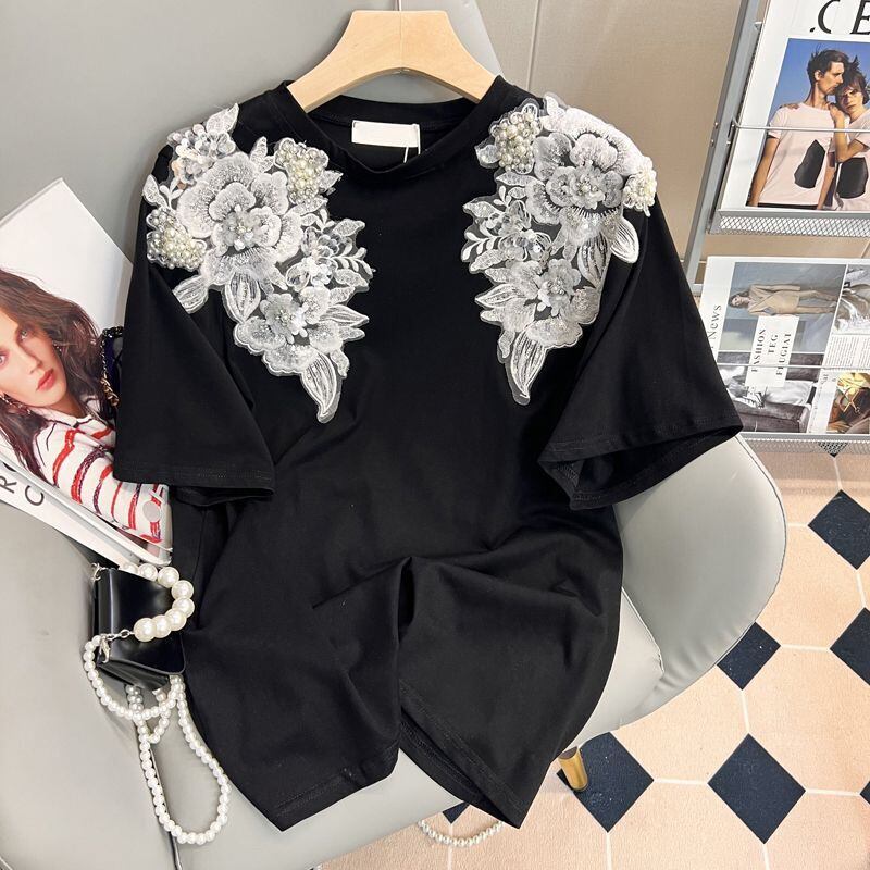 【tops】ラウンドネック半袖ＴシャツF7291