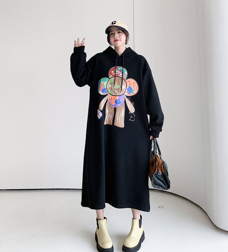 【dress】裹起毛カジュアルワンピース　M18581