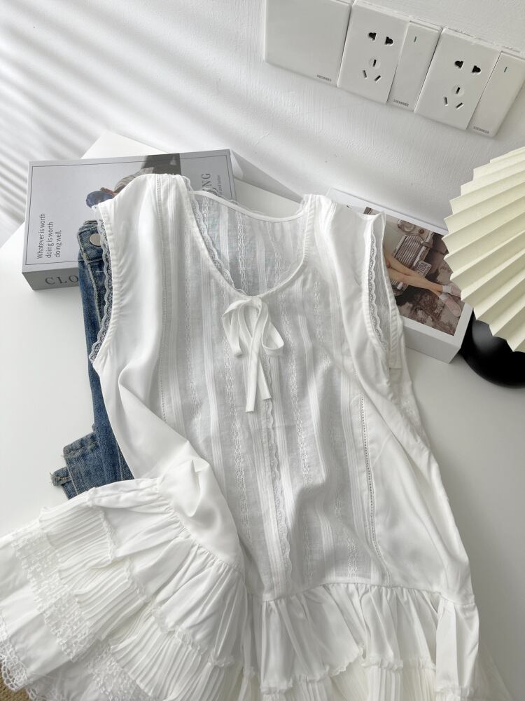 【dress】レース切り替えノースリーブワンピース　M29944