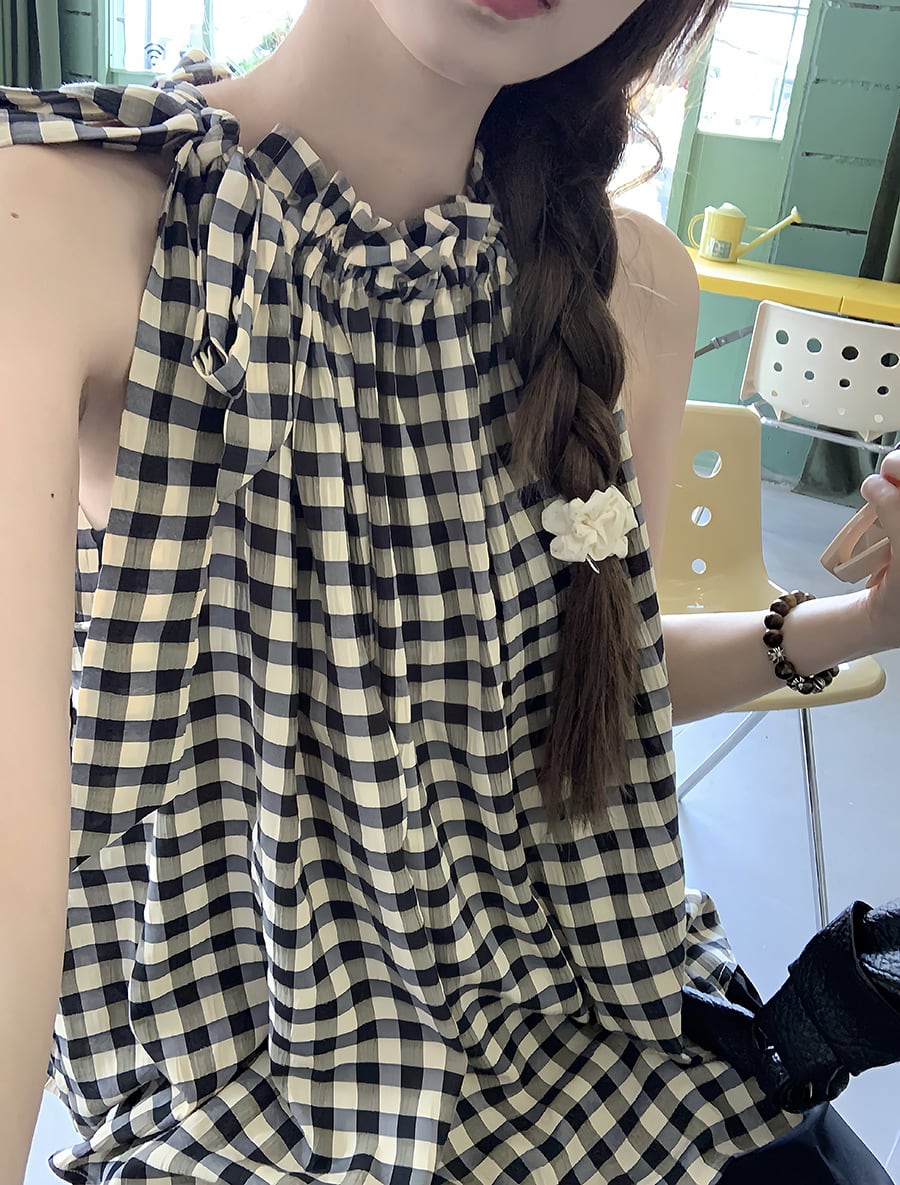 【set】ノースリーブトップス×ワイドパンツセット　M24301