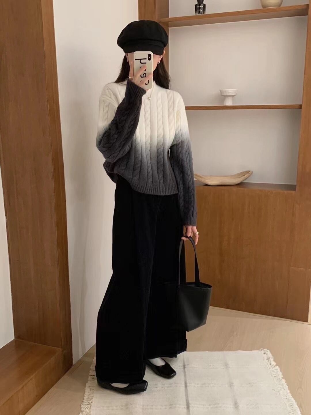 【tops】グラデーションニットセーター　M18708