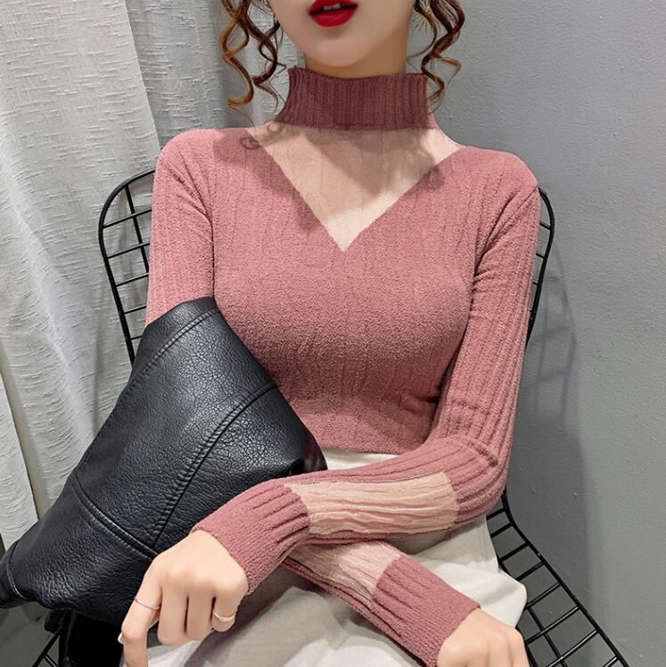 【tops】早い者勝ち!気質満点エレガントニットファッション秋冬新作長袖着痩せトップス G3477