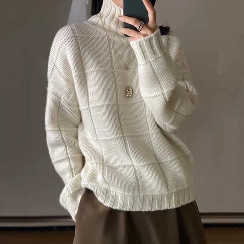 【tops】ハイネックニットセーター　M18312