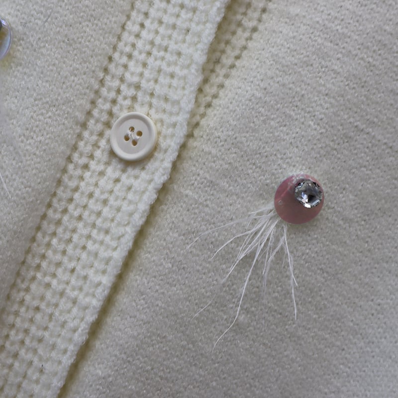 【outer】クルーネックニットカーデ　M25528