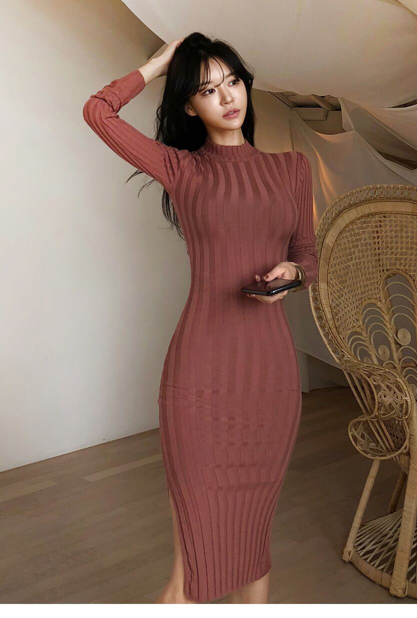 【dress】スリットワンピース　M19052