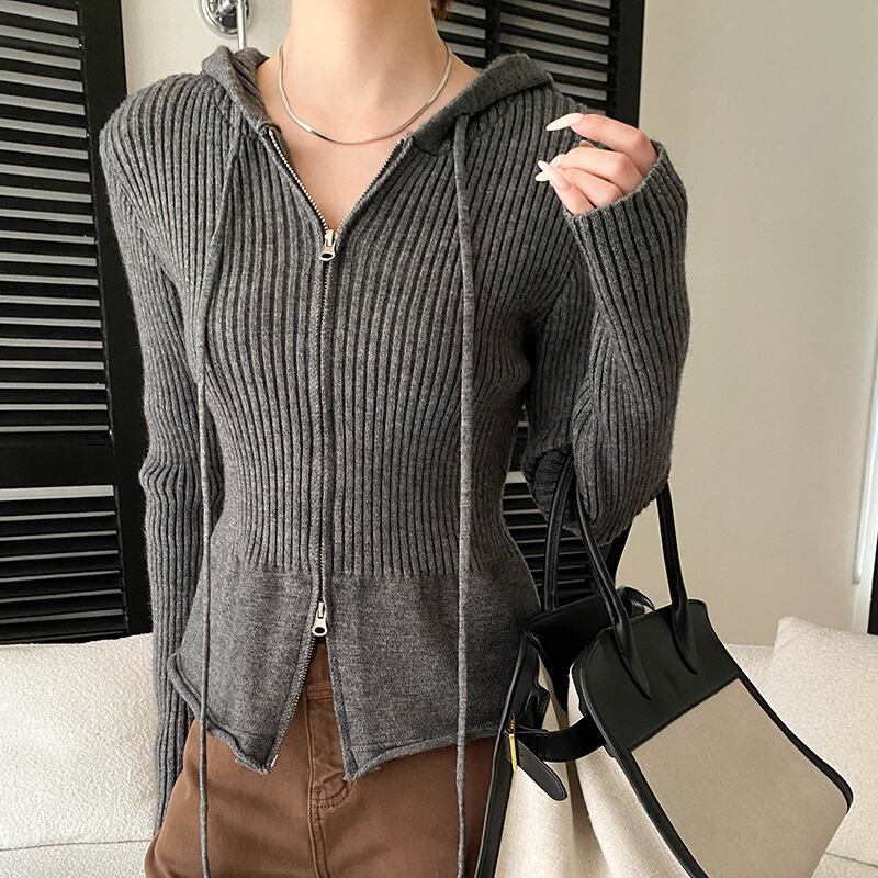 【outer】Wジップニットカーディガン Q7488