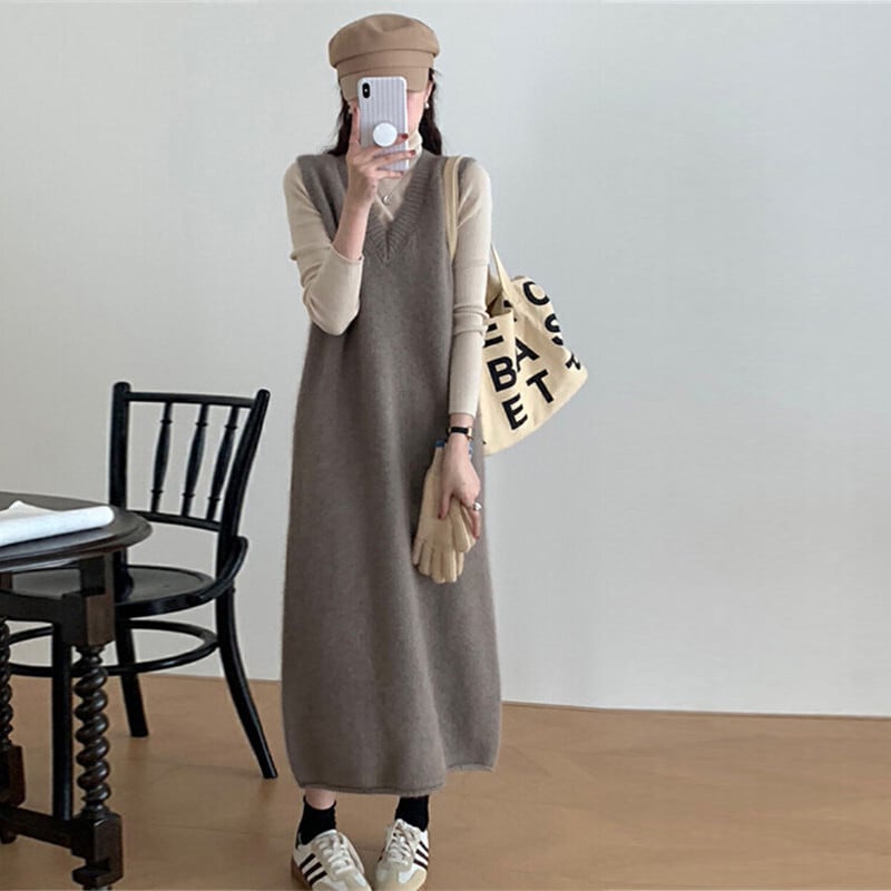 【dress】ニットベストワンピース　M26016