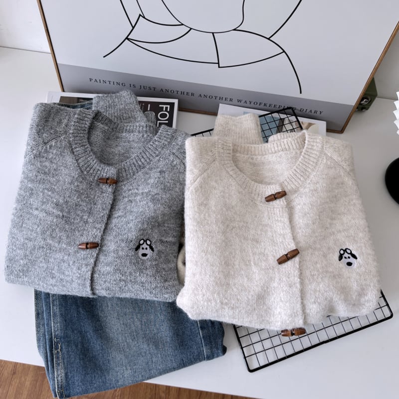 【outer】4色展開ニットカーディガン Q7492