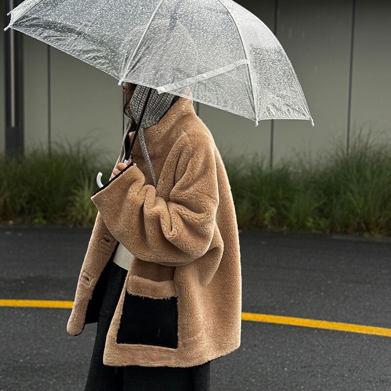 【outer】ハイネックボアコート Q7266