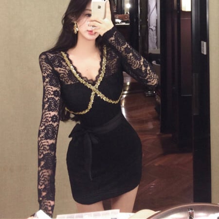 【dress】レースワンピース　M29592