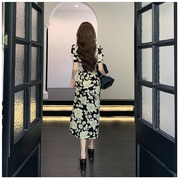 【dress】花柄ワンピース　M24974