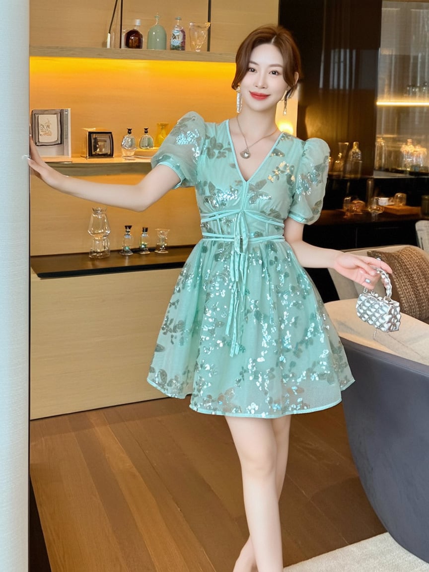 【dress】Vネックデートワンピース　M30096