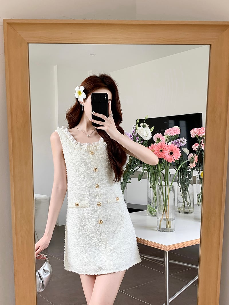 【dress】ボタンデザインワンピース　M24073