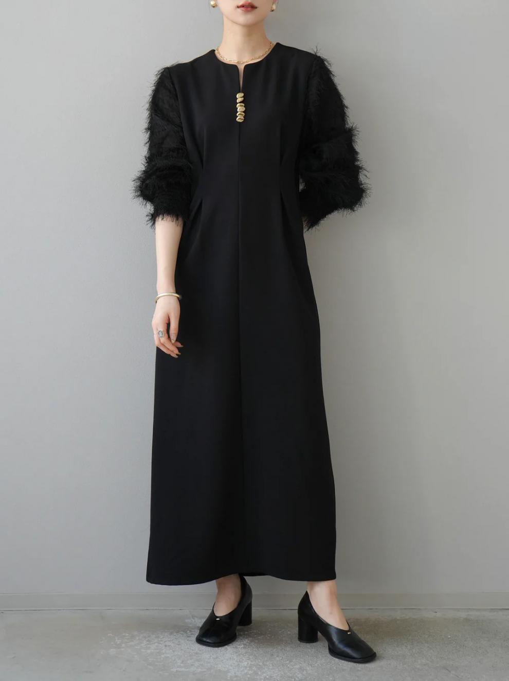【dress】Ⅴネックドッキングワンピース　N2965