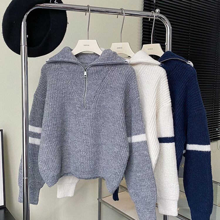 【tops】ファスナーニットセーター　M27253