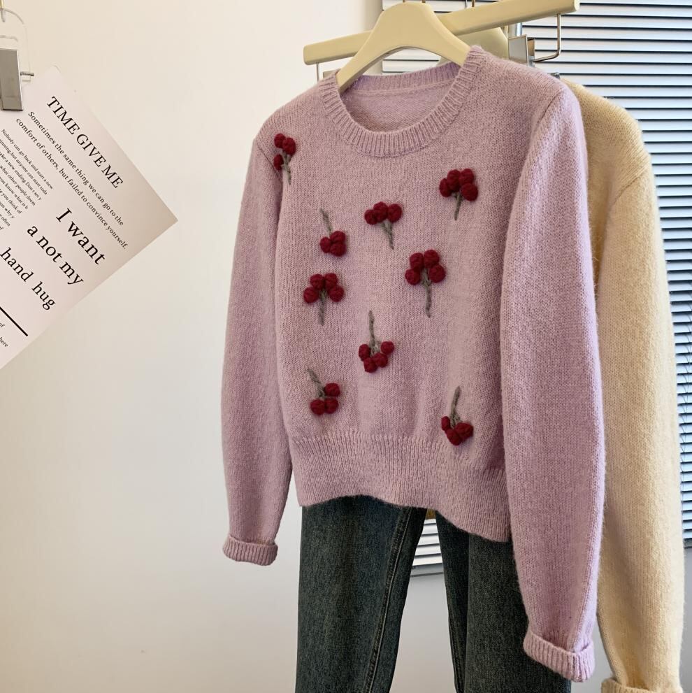 【tops】クルーネックニットセーター　M29253