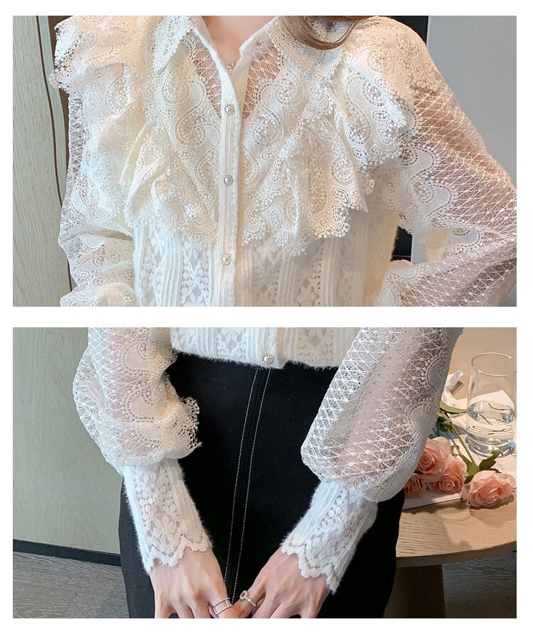 【tops】レースシャツトップス　M29262