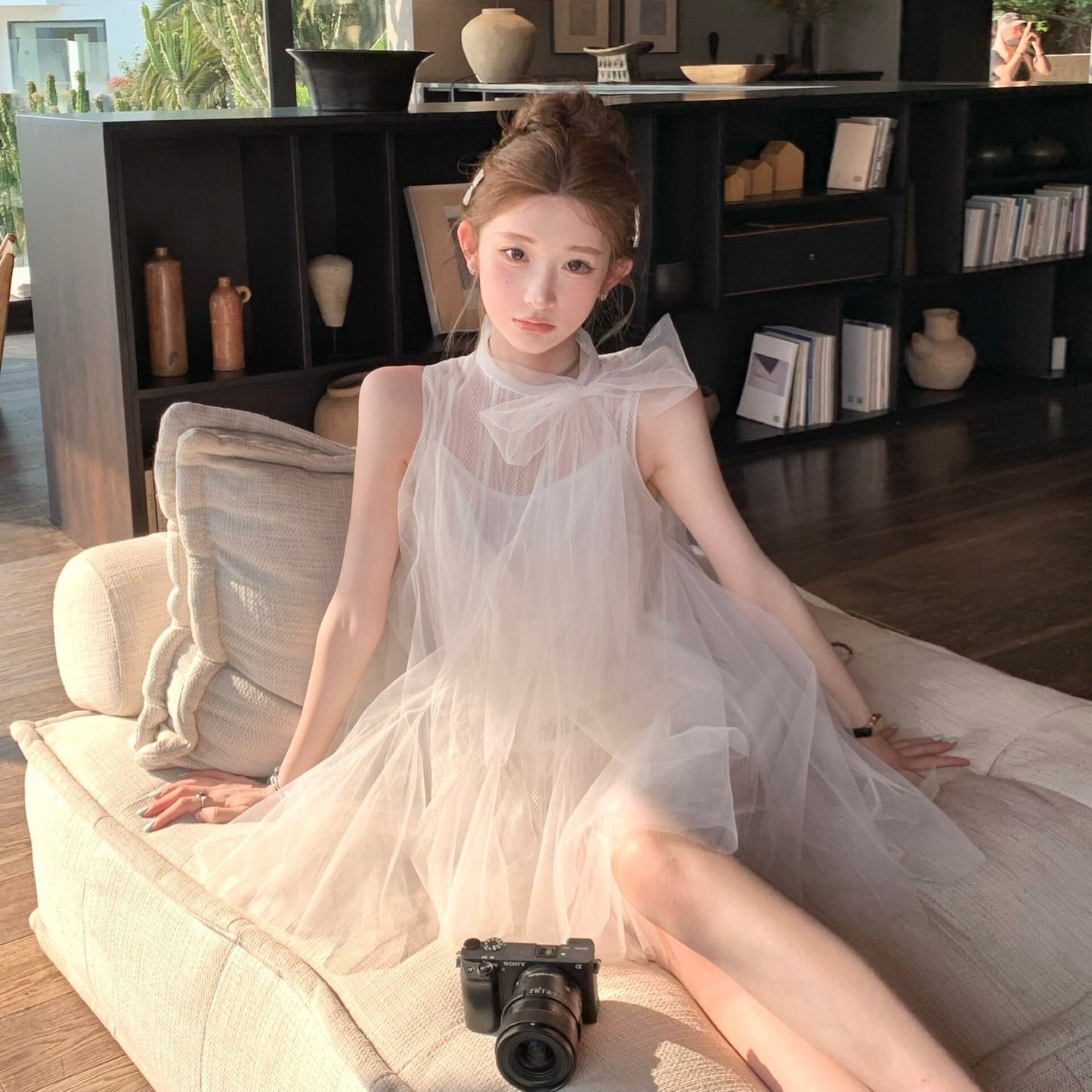 【dress】リボンチュールワンピース　M30759