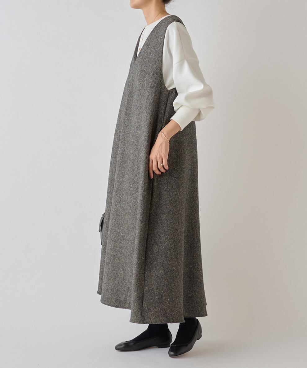【dress】Vネックベストワンピース　M28039