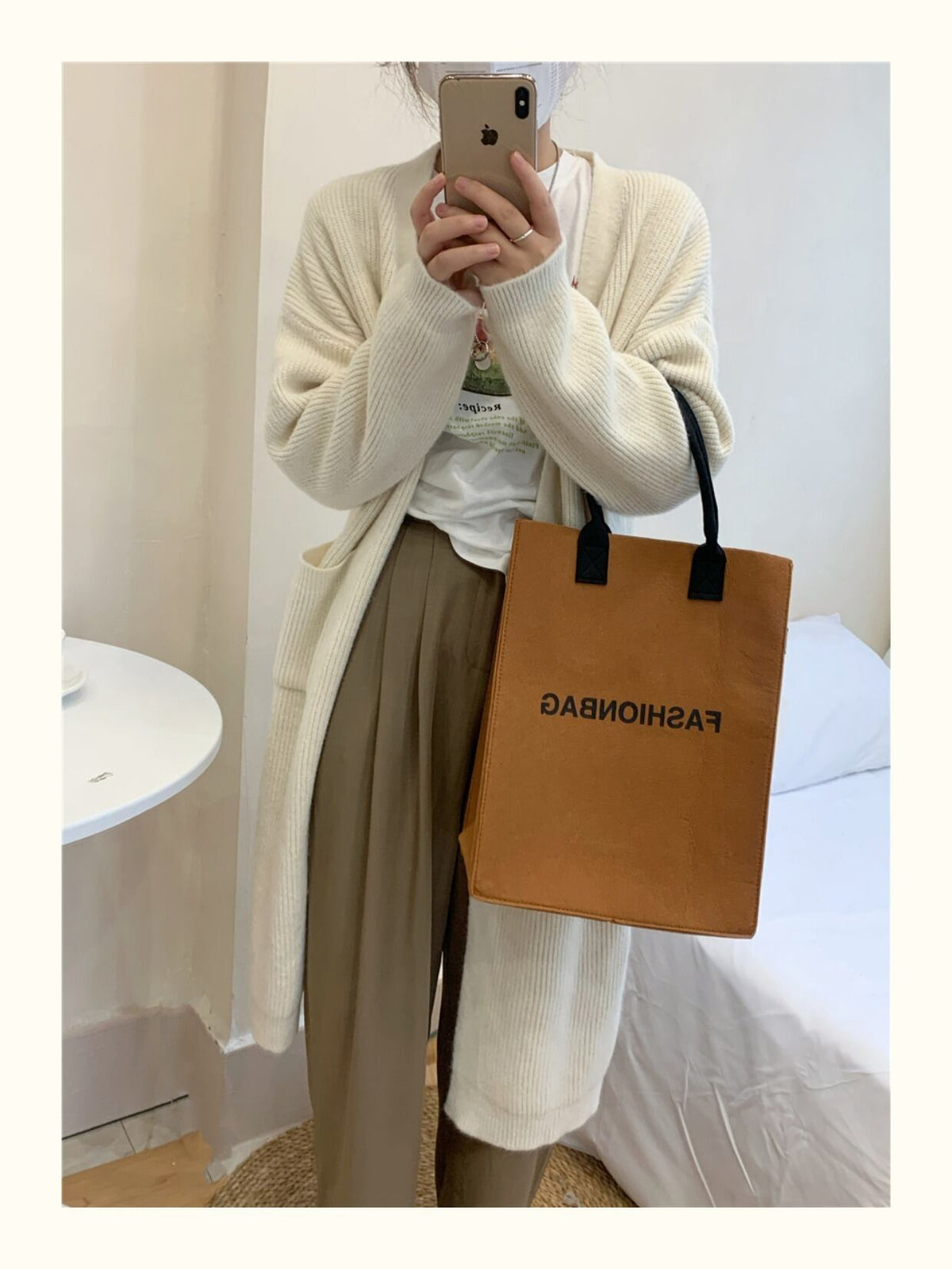 【outer】ロング丈ニットカーデ　M19145