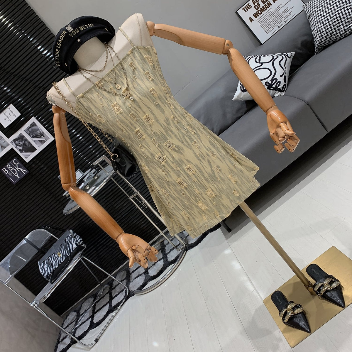 【dress】デニムキャミワンピース　M25022