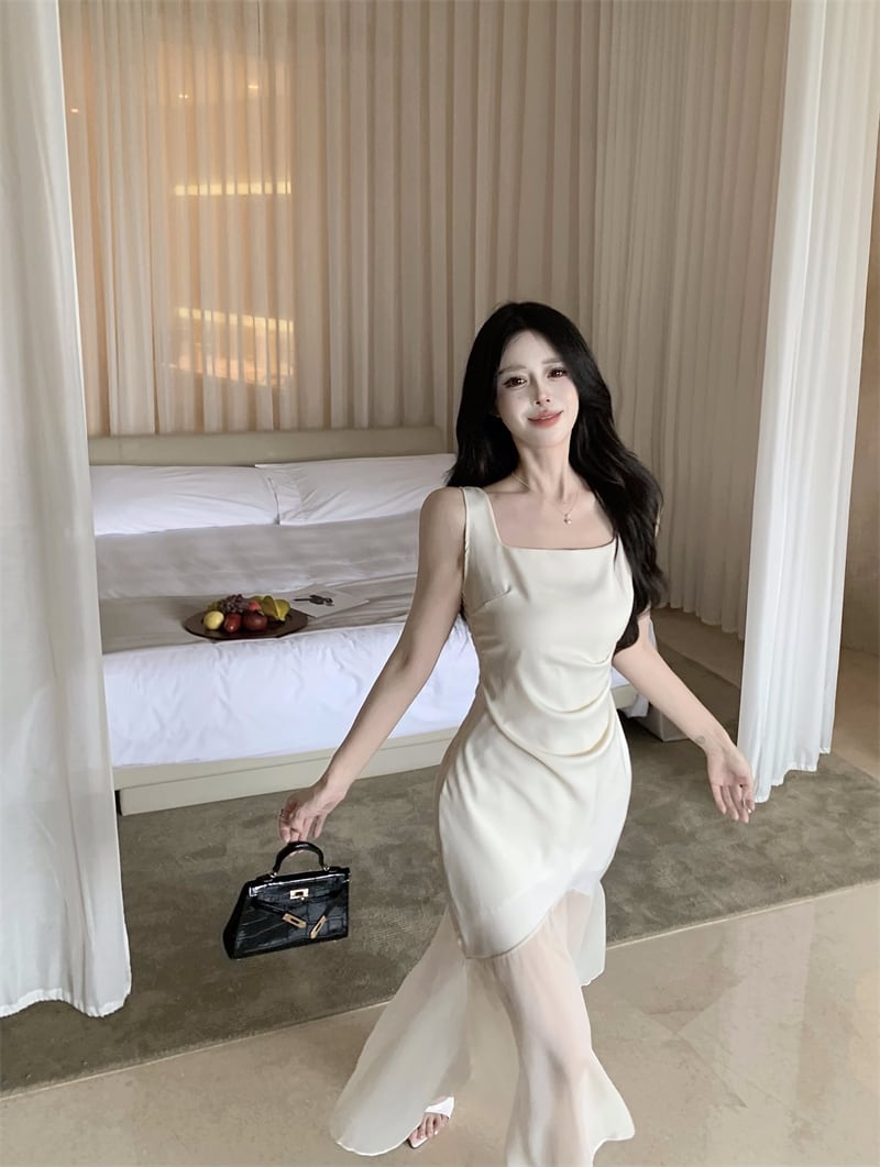 【dress】Uネックマーメイドキャミワンピース G21260