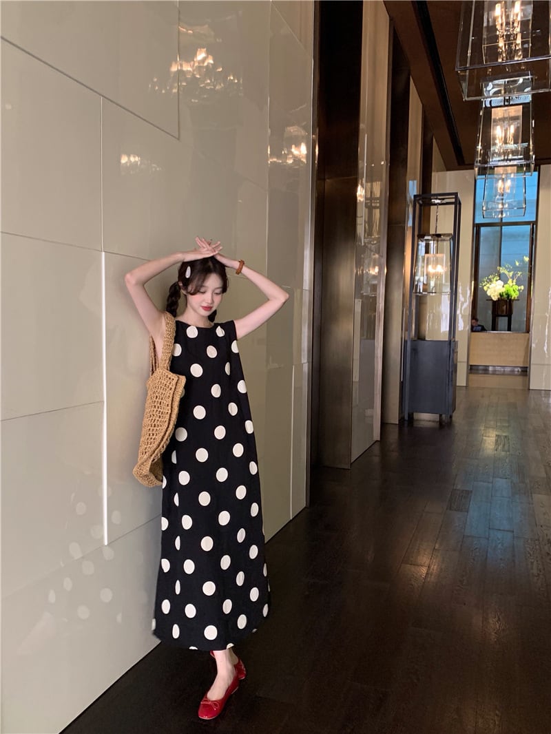 【dress】ドット柄ワンピース　M25119