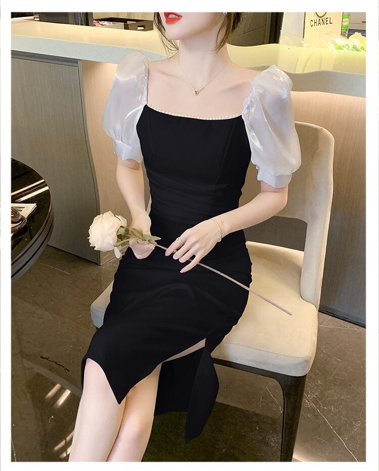 【dress】パフスリーブワンピース G20628