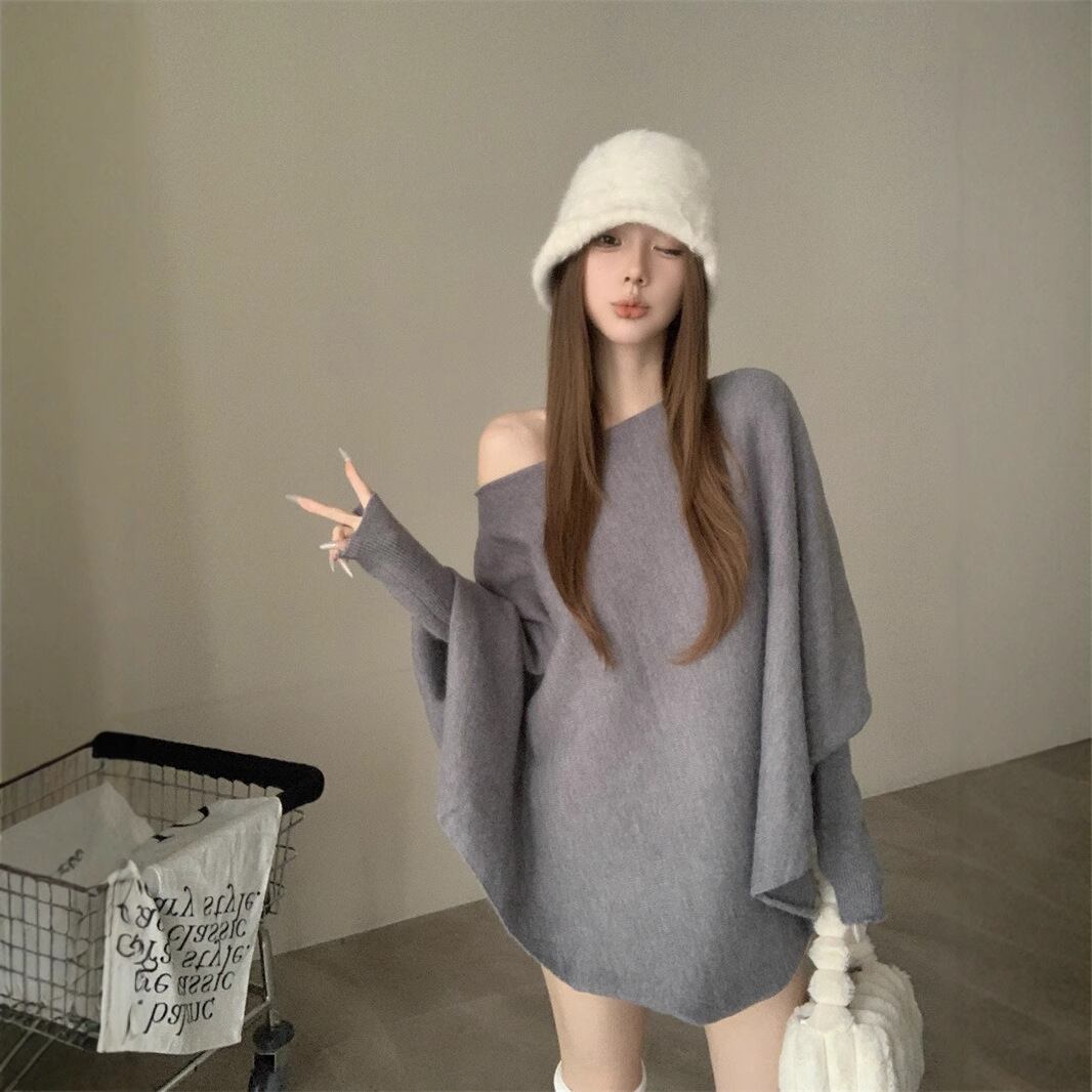 【tops】ドルマンスリーブニットトップス　M28395