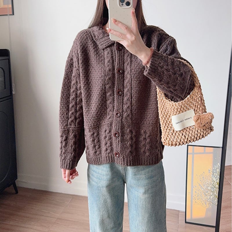【outer】ニットカーディガン Q7147