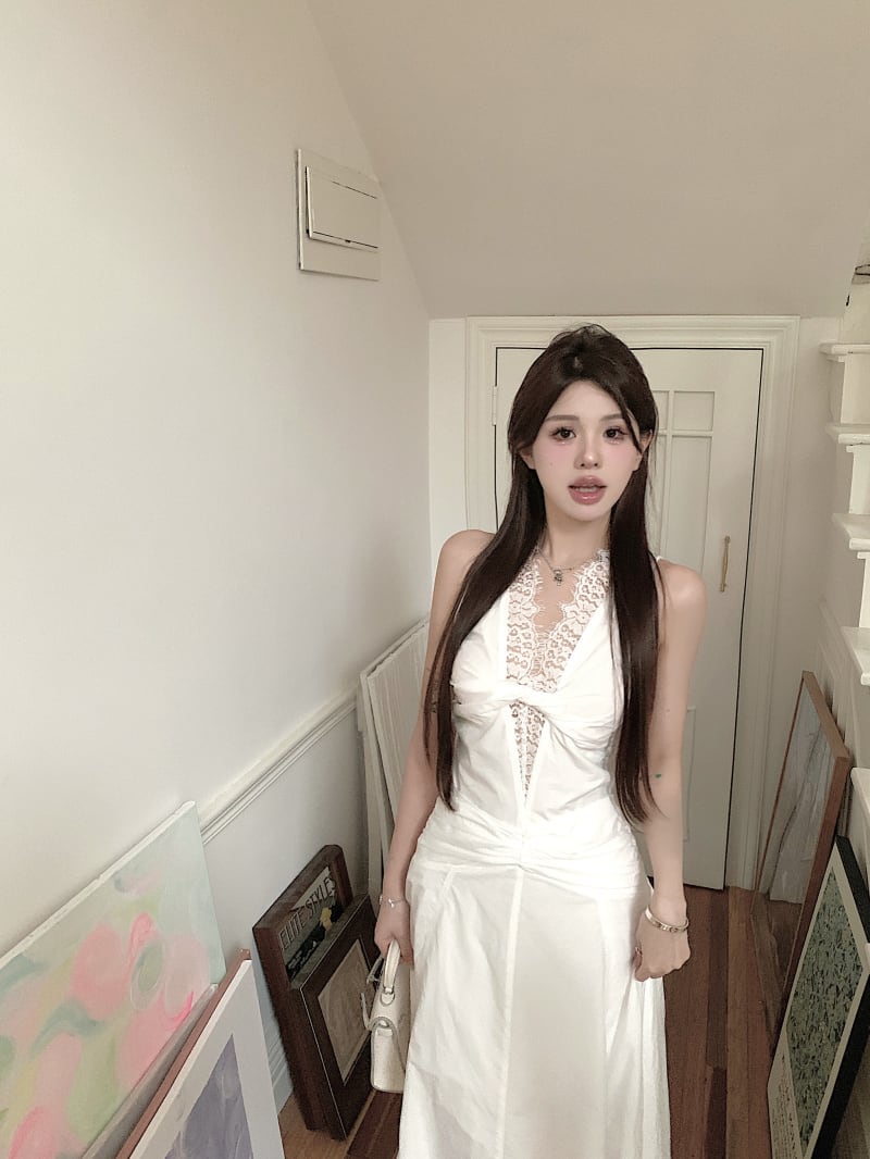 【dress】レースノースリーブワンピース　M24505