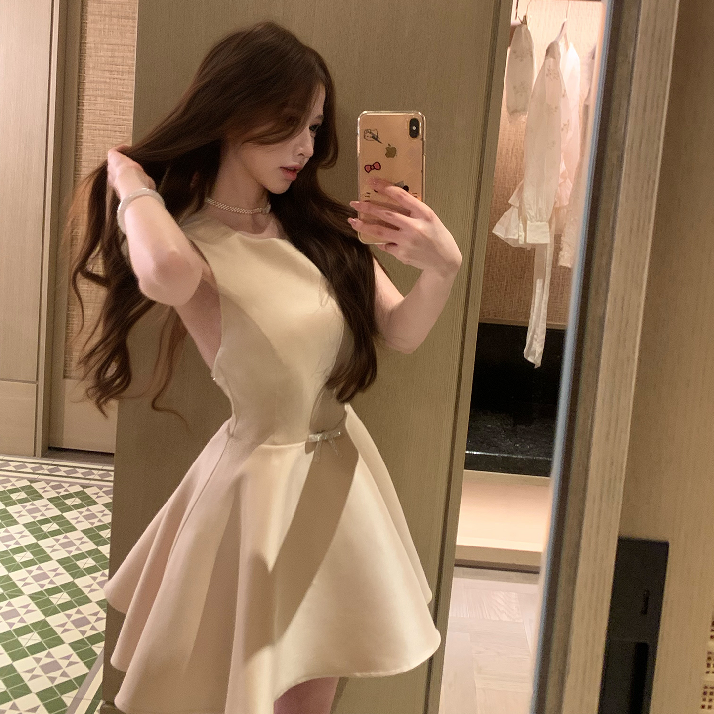 【dress】ビジューミニワンピース　N3525