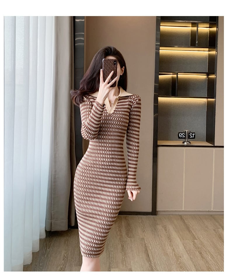 【dress】ニットワンピース　M18910