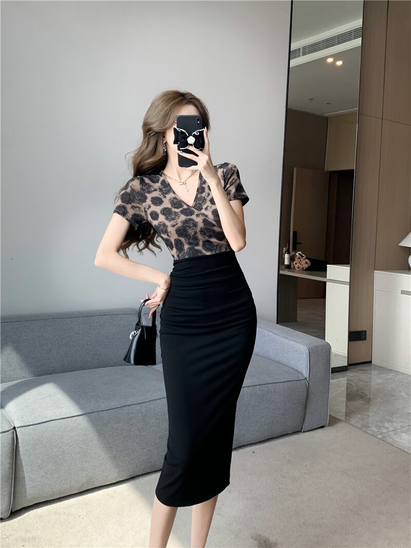 【dress】カラーマッチングワンピース G20174