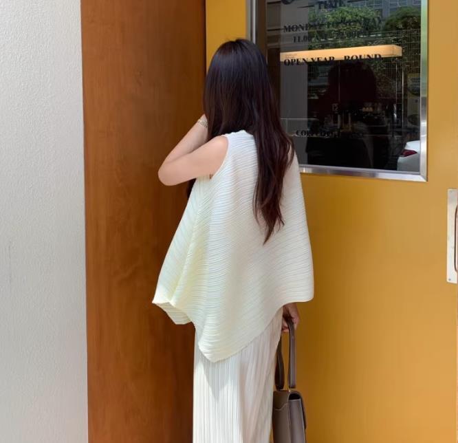 【set】イレギュラータンクトップ+ガウチョパンツ２点セットF7418