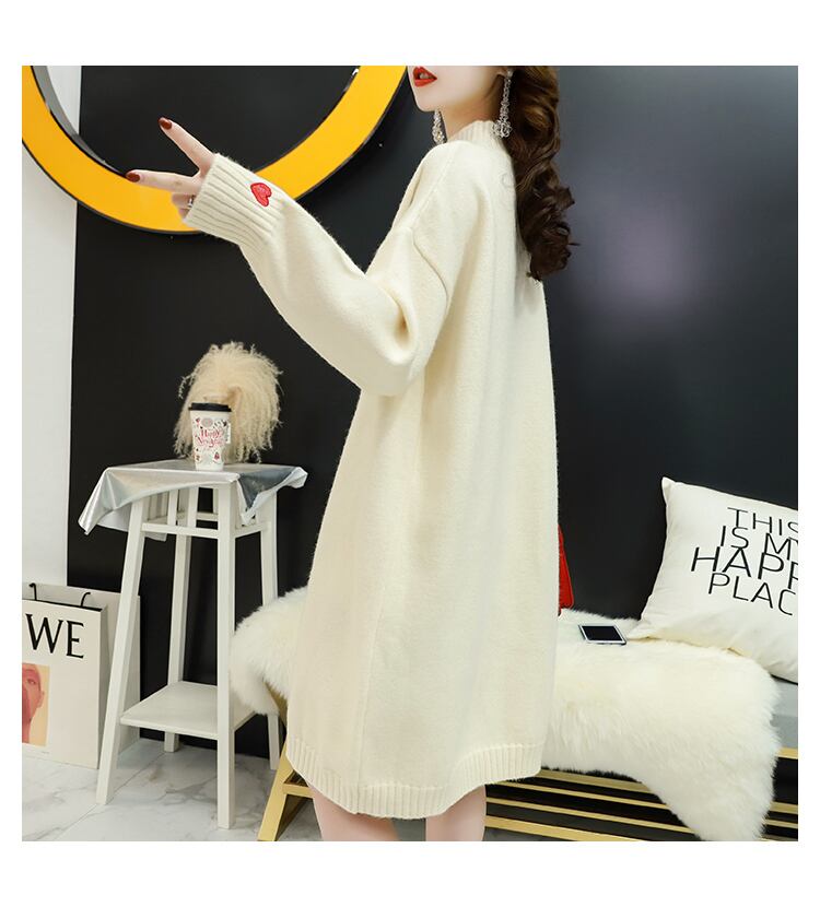 【dress】人気集中アイテム!気質満点スウィートシンプルゆったりニットワンピース G2655